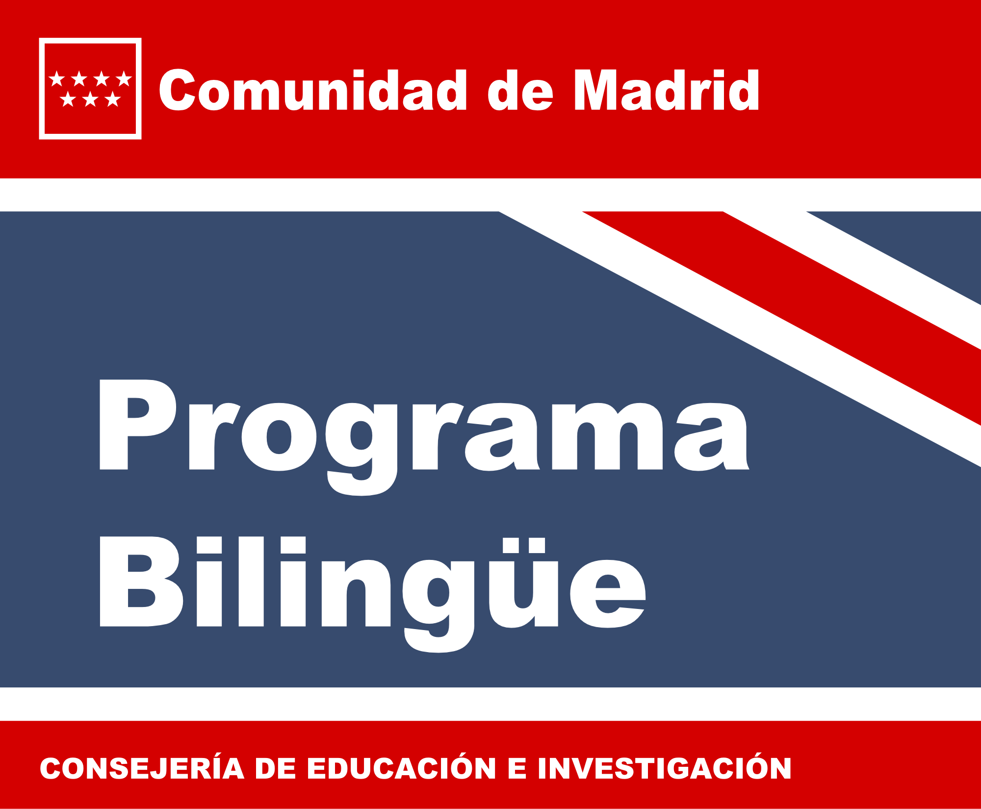 Comunidad de Madrid, programa Bilingüe. Consejería de Educación e Investigación